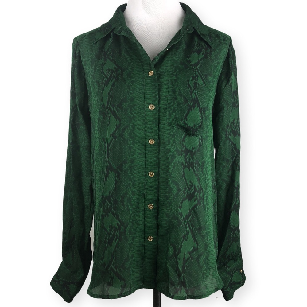 Vince Camuto Size Small Woman’s Top Green Snake